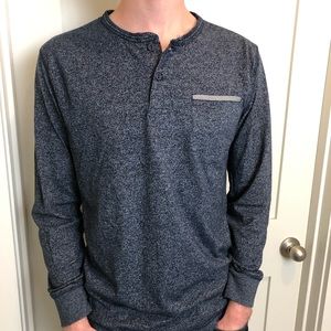 Artistry In Motion Heather Navy Henley